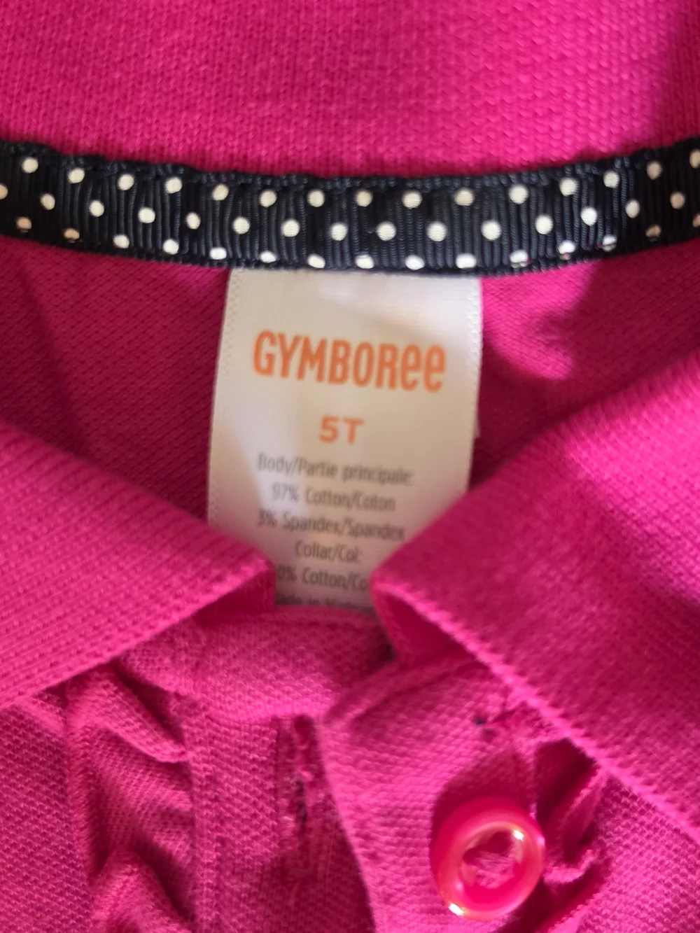 Gymboree Girls Polo Tops in Hot Pink and Purple - Ruffle Placket
